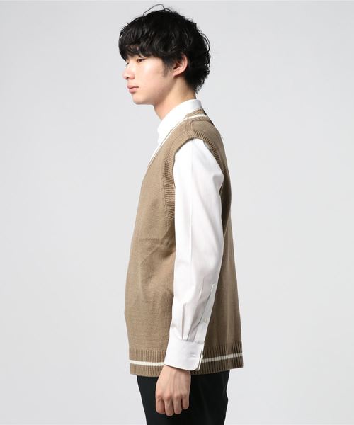 YARD PLUS(ヤードプリュス)の「YARD PLUS チルデンビックベスト(ベスト・メンズ・ホワイト/ブラック/ベージュ・FREE)」の8枚目の写真