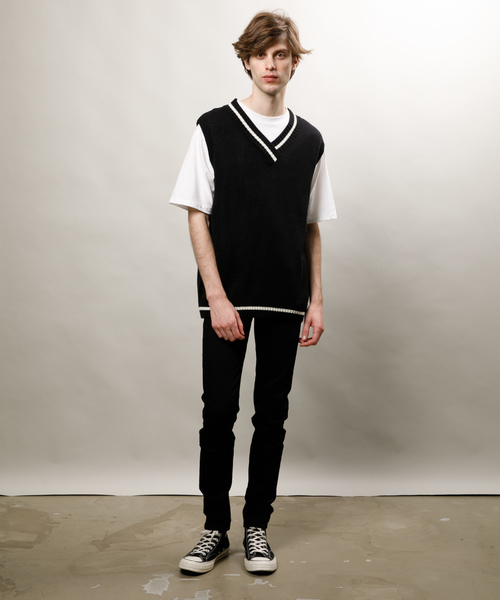 YARD PLUS(ヤードプリュス)の「YARD PLUS チルデンビックベスト(ベスト・メンズ・ホワイト/ブラック/ベージュ・FREE)」の2枚目の写真