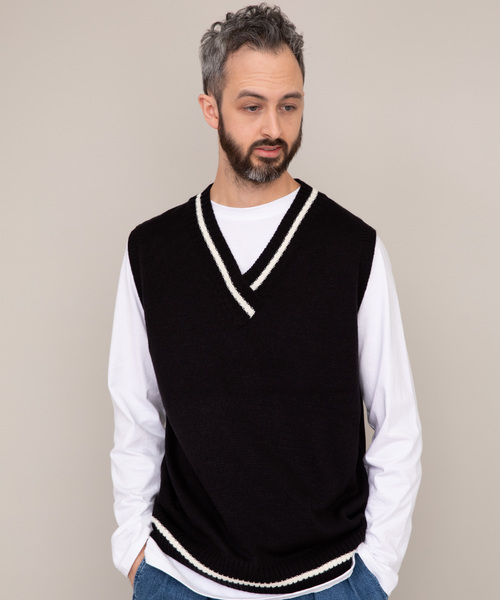 YARD PLUS(ヤードプリュス)の「YARD PLUS チルデンビックベスト(ベスト・メンズ・ホワイト/ブラック/ベージュ・FREE)」の9枚目の写真