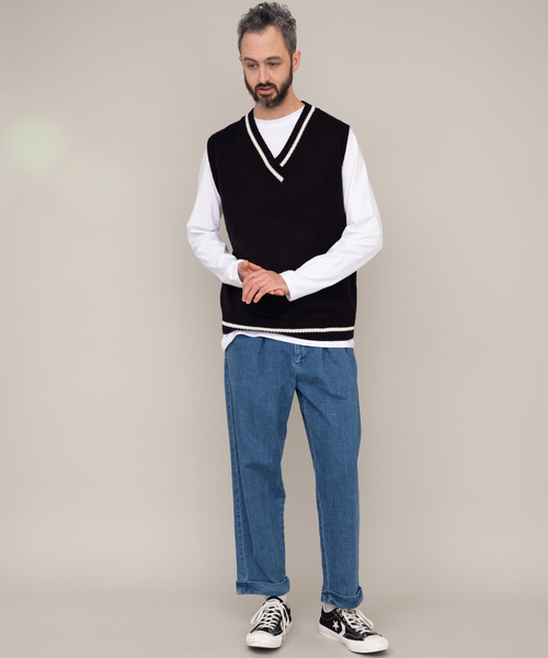 YARD PLUS(ヤードプリュス)の「YARD PLUS チルデンビックベスト(ベスト・メンズ・ホワイト/ブラック/ベージュ・FREE)」の14枚目の写真