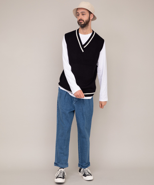 YARD PLUS(ヤードプリュス)の「YARD PLUS チルデンビックベスト(ベスト・メンズ・ホワイト/ブラック/ベージュ・FREE)」の7枚目の写真