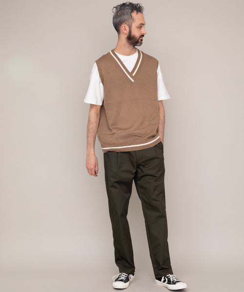 YARD PLUS(ヤードプリュス)の「YARD PLUS チルデンビックベスト(ベスト・メンズ・ホワイト/ブラック/ベージュ・FREE)」の10枚目の写真