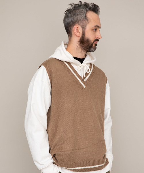 YARD PLUS(ヤードプリュス)の「YARD PLUS チルデンビックベスト(ベスト・メンズ・ホワイト/ブラック/ベージュ・FREE)」の21枚目の写真