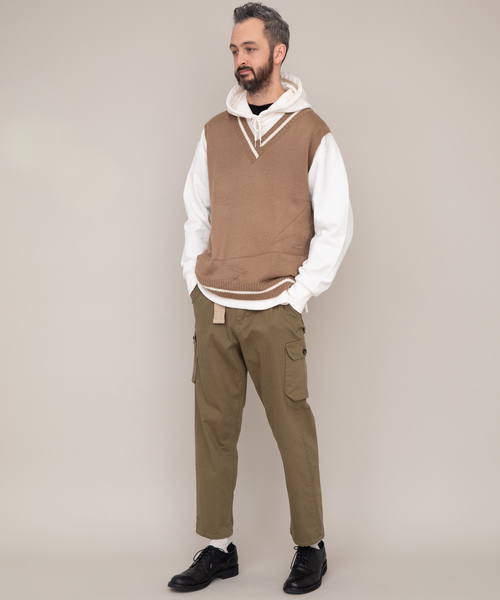 YARD PLUS(ヤードプリュス)の「YARD PLUS チルデンビックベスト(ベスト・メンズ・ホワイト/ブラック/ベージュ・FREE)」の13枚目の写真