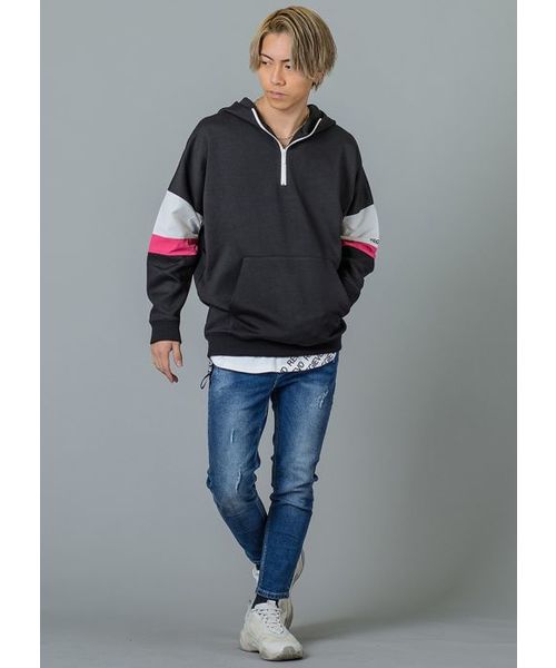 REGIEVO(レジエボ)の「【REGIEVO】スポーティーなビッグパーカー プルオーバー(パーカー・メンズ・ブラック/グレー/オフホワイト/ホワイト/オレンジ・MEDIUM/LARGE/X-LARGE/SMALL)」の14枚目の写真
