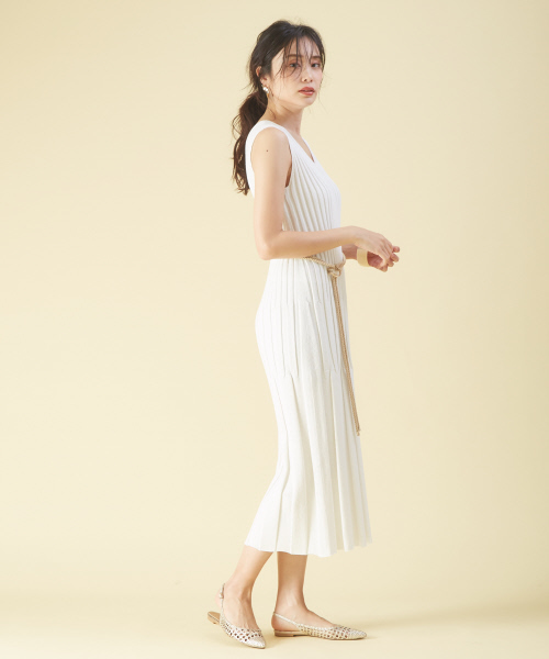 PICHE ABAHOUSE(ピシェ アバハウス)の「Bianc -Maya- メッシュスリングバックパンプス(サンダル・レディース・イエロー/キャメル/シャンパン・40/38/39/35/36/37/34)」の8枚目の写真