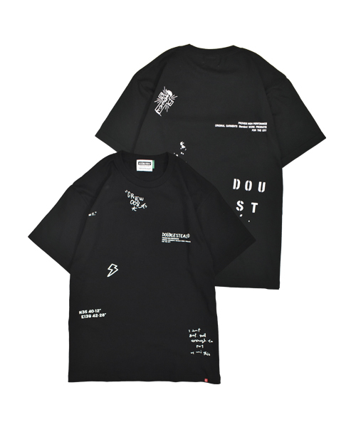 DOUBLE STEAL(ダブルスティール)の「Big PRINT Tee(Tシャツ/カットソー・メンズ・ホワイト×ブラック/ネイビー/ベージュ×ブラック/ブラック×ホワイト/ホワイト×グレー・L/M/XXL/XL)」の3枚目の写真
