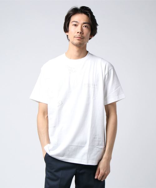 DOUBLE STEAL(ダブルスティール)の「Big PRINT Tee(Tシャツ/カットソー・メンズ・ホワイト×ブラック/ネイビー/ベージュ×ブラック/ブラック×ホワイト/ホワイト×グレー・L/M/XXL/XL)」の19枚目の写真