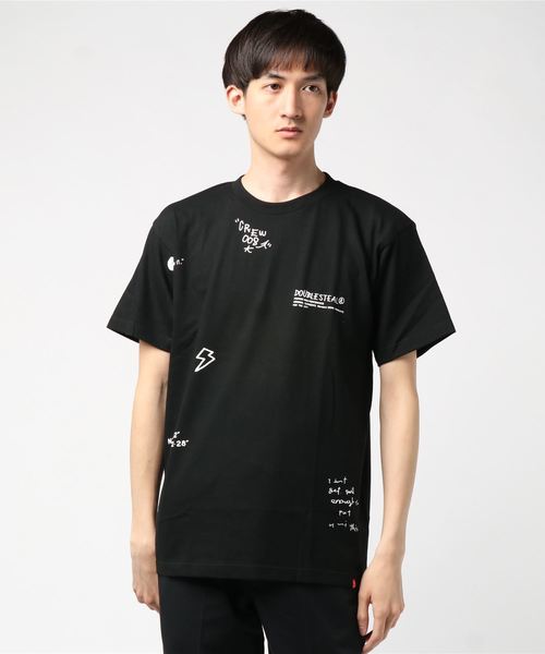 DOUBLE STEAL(ダブルスティール)の「Big PRINT Tee(Tシャツ/カットソー・メンズ・ホワイト×ブラック/ネイビー/ベージュ×ブラック/ブラック×ホワイト/ホワイト×グレー・L/M/XXL/XL)」の11枚目の写真