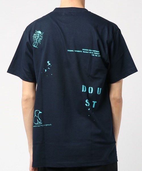 DOUBLE STEAL(ダブルスティール)の「Big PRINT Tee(Tシャツ/カットソー・メンズ・ホワイト×ブラック/ネイビー/ベージュ×ブラック/ブラック×ホワイト/ホワイト×グレー・L/M/XXL/XL)」の17枚目の写真