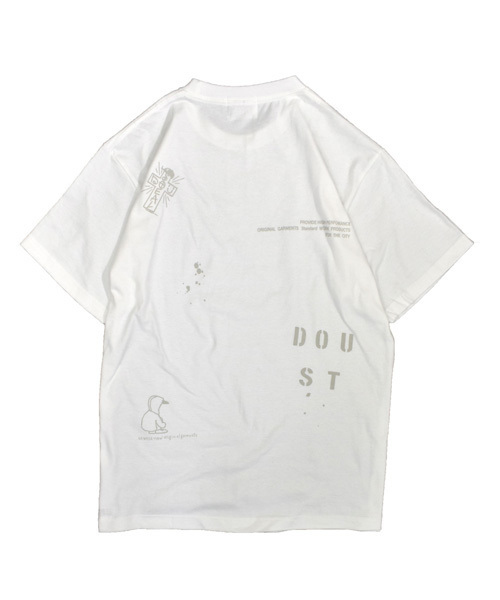 DOUBLE STEAL(ダブルスティール)の「Big PRINT Tee(Tシャツ/カットソー・メンズ・ホワイト×ブラック/ネイビー/ベージュ×ブラック/ブラック×ホワイト/ホワイト×グレー・L/M/XXL/XL)」の10枚目の写真