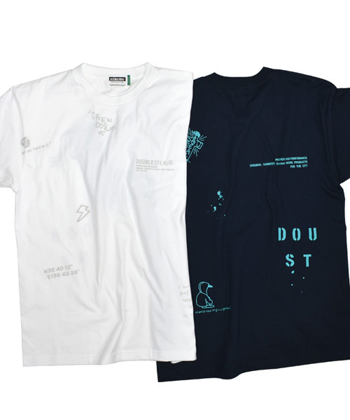 DOUBLE STEAL(ダブルスティール)の「Big PRINT Tee(Tシャツ/カットソー・メンズ・ホワイト×ブラック/ネイビー/ベージュ×ブラック/ブラック×ホワイト/ホワイト×グレー・L/M/XXL/XL)」の13枚目の写真