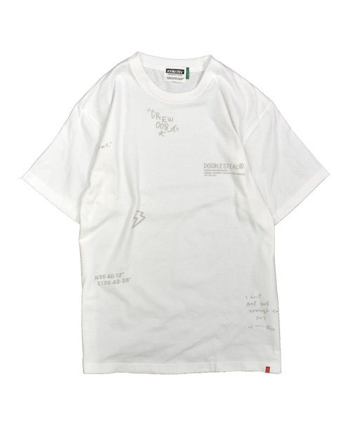 DOUBLE STEAL(ダブルスティール)の「Big PRINT Tee(Tシャツ/カットソー・メンズ・ホワイト×ブラック/ネイビー/ベージュ×ブラック/ブラック×ホワイト/ホワイト×グレー・L/M/XXL/XL)」の22枚目の写真