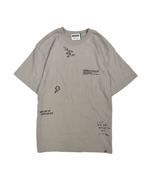 DOUBLE STEAL(ダブルスティール)の「Big PRINT Tee(Tシャツ/カットソー・メンズ・ホワイト×ブラック/ネイビー/ベージュ×ブラック/ブラック×ホワイト/ホワイト×グレー・L/M/XXL/XL)」の14枚目の写真