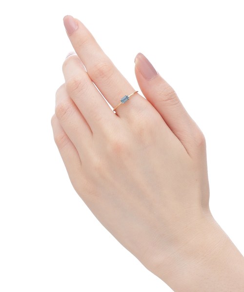 COCOSHNIK(ココシュニック)の「カラーストーン(ブルートパーズ)バケットカットリング(小)(リング・レディース・レッド系1・14号/12号/10号)」の5枚目の写真