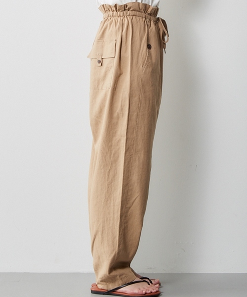 cepo(セポ)の「ペーパーギャザーパンツ(その他パンツ・レディース・オレンジ/ネイビー/ベージュ/ブラック・M)」の13枚目の写真