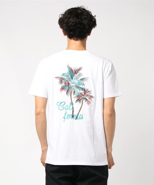 おしゃれスタ(オシャレスタ)の「パームツリー刺繍クルーネックTシャツ(KU)(Tシャツ/カットソー・メンズ・ホワイト/ブラック/サックスブルー/ピンク・LL/M/L)」の7枚目の写真