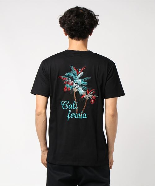 おしゃれスタ(オシャレスタ)の「パームツリー刺繍クルーネックTシャツ(KU)(Tシャツ/カットソー・メンズ・ホワイト/ブラック/サックスブルー/ピンク・LL/M/L)」の8枚目の写真