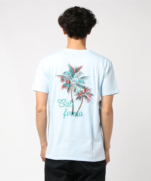 おしゃれスタ(オシャレスタ)の「パームツリー刺繍クルーネックTシャツ(KU)(Tシャツ/カットソー・メンズ・ホワイト/ブラック/サックスブルー/ピンク・LL/M/L)」の9枚目の写真