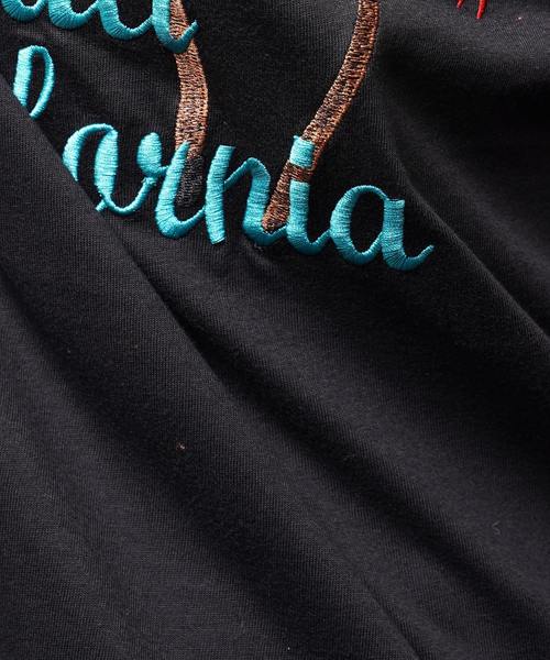 おしゃれスタ(オシャレスタ)の「パームツリー刺繍クルーネックTシャツ(KU)(Tシャツ/カットソー・メンズ・ホワイト/ブラック/サックスブルー/ピンク・LL/M/L)」の12枚目の写真