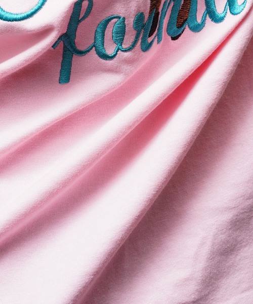 おしゃれスタ(オシャレスタ)の「パームツリー刺繍クルーネックTシャツ(KU)(Tシャツ/カットソー・メンズ・ホワイト/ブラック/サックスブルー/ピンク・LL/M/L)」の15枚目の写真