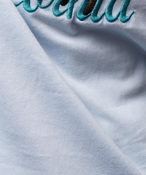 おしゃれスタ(オシャレスタ)の「パームツリー刺繍クルーネックTシャツ(KU)(Tシャツ/カットソー・メンズ・ホワイト/ブラック/サックスブルー/ピンク・LL/M/L)」の20枚目の写真