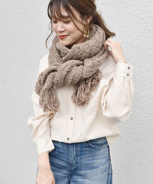SHIPS ハンドニットマフラー SHIPS（シップス）の「ハンドニットマフラー◇（マフラー）」 - WEAR