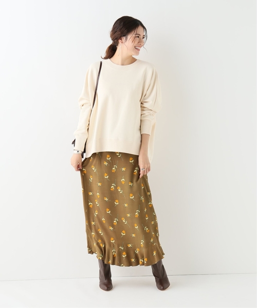 IENA（イエナ）の「デシンフラワーフリルヘムスカート◇（スカート  