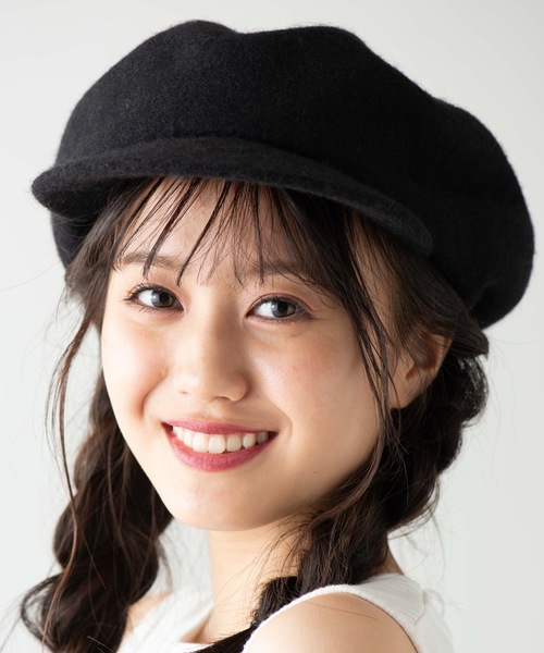 WEGO（ウィゴー）の「WEGO/ウールキャスケット（キャスケット・レディース・ブラック/ベージュ/カーキ・FREE）」の2枚目の写真