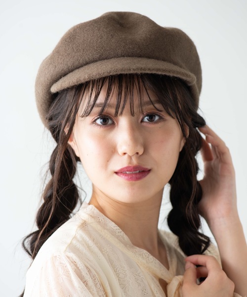 WEGO（ウィゴー）の「WEGO/ウールキャスケット（キャスケット・レディース・ブラック/ベージュ/カーキ・FREE）」の9枚目の写真