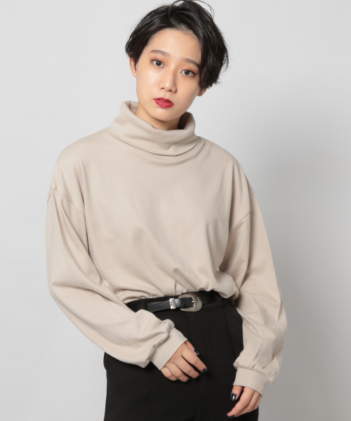 PAGEBOY(ページボーイ)の「スムースタートルプルオーバー(Tシャツ/カットソー・レディース・ブラック/モカ/ライトベージュ・FREE)」の8枚目の写真