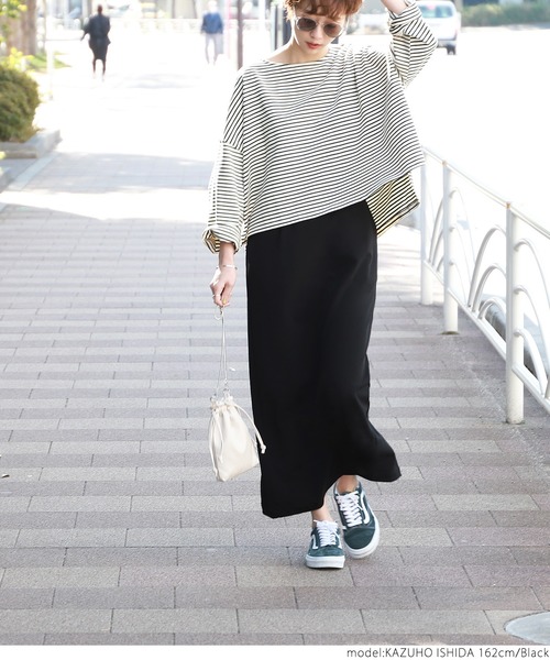 coca（coca）（コカ）の「バックスリット入りロングタイトスカート（スカート・レディース・ブラック・ONE SIZE）」の5枚目の写真