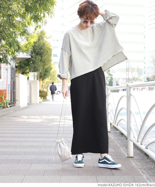 coca（coca）（コカ）の「バックスリット入りロングタイトスカート（スカート・レディース・ブラック・ONE SIZE）」の7枚目の写真