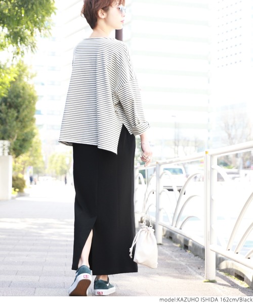 coca（coca）（コカ）の「バックスリット入りロングタイトスカート（スカート・レディース・ブラック・ONE SIZE）」の8枚目の写真