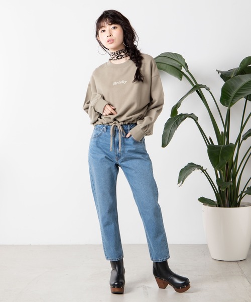 WEGO（ウィゴー）の「WEGO/バックロゴドロストプルオーバー（スウェット・レディース・グリーン/アイボリー/スミクロ・FREE）」の16枚目の写真