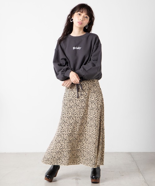 WEGO（ウィゴー）の「WEGO/バックロゴドロストプルオーバー（スウェット・レディース・グリーン/アイボリー/スミクロ・FREE）」の12枚目の写真