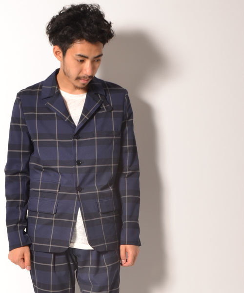 MELTINS by AMERICAN RAG CIE(メルティンスバイアメリカンラグシー)の「MELTINS BY AMERICAN RAG CIE チェックテーラードセットアップ(ジャケット)(テーラードジャケット・メンズ・ネイビー・2/1)」の1枚目の写真