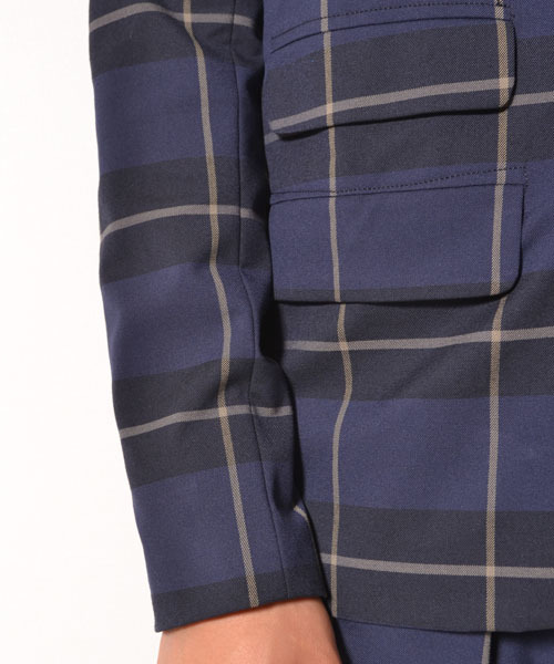 MELTINS by AMERICAN RAG CIE(メルティンスバイアメリカンラグシー)の「MELTINS BY AMERICAN RAG CIE チェックテーラードセットアップ(ジャケット)(テーラードジャケット・メンズ・ネイビー・2/1)」の15枚目の写真