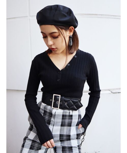 EMODA（エモダ）の「リバーシブルベレー（ハンチング/ベレー帽・レディース・グレー/ベージュ・FREE）」の5枚目の写真