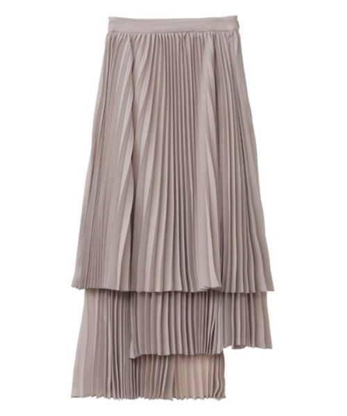 CLANE（クラネ）の「THREE LAYER PLEAT SKIRT（スカート・レディース・ミント/ベージュ/ブラック・0/1/2）」の11枚目の写真