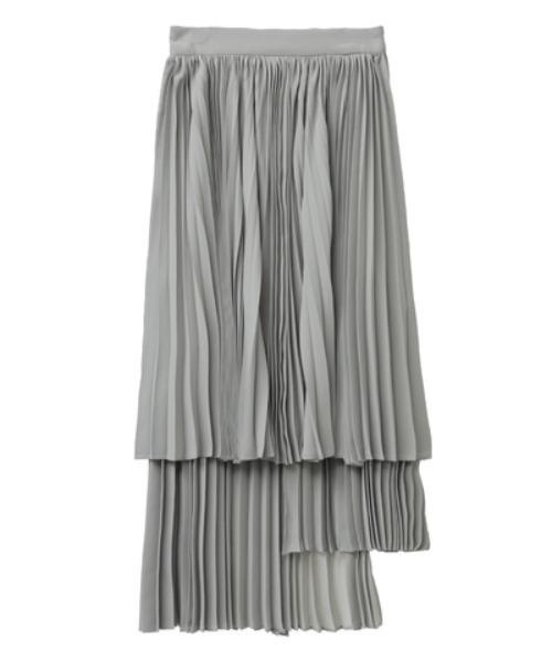 CLANE（クラネ）の「THREE LAYER PLEAT SKIRT（スカート・レディース・ミント/ベージュ/ブラック・0/1/2）」の12枚目の写真