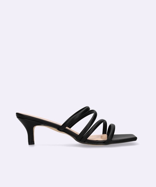 MAMIAN（マミアン）の「スクエアトゥ マルチプル ストラップ サンダル (5.5cmヒール)（サンダル・レディース・ブラック/ブラウン/ブラウン系その他/ピンクベージュ/ホワイト/アイボリー・S/M/L/LL）」の8枚目の写真