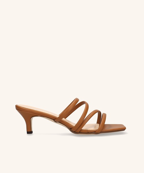 MAMIAN（マミアン）の「スクエアトゥ マルチプル ストラップ サンダル (5.5cmヒール)（サンダル・レディース・ブラック/ブラウン/ブラウン系その他/ピンクベージュ/ホワイト/アイボリー・S/M/L/LL）」の13枚目の写真