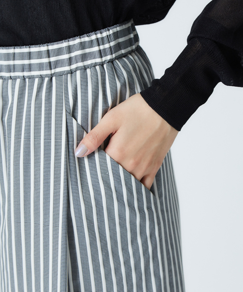 qualite（カリテ）の「千鳥ストライプワイドパンツ（その他パンツ・レディース・ブラック・36/38）」の6枚目の写真