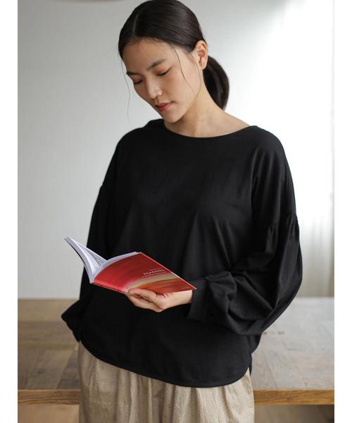AMERICAN HOLIC(アメリカンホリック)の「袖ギャザーカットプルオーバー *●(Tシャツ/カットソー・レディース・ブラック/オフホワイト/サックスブルー/ライトベージュ・M/L)」の6枚目の写真
