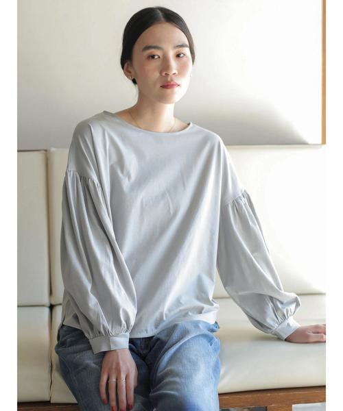 AMERICAN HOLIC(アメリカンホリック)の「袖ギャザーカットプルオーバー *●(Tシャツ/カットソー・レディース・ブラック/オフホワイト/サックスブルー/ライトベージュ・M/L)」の21枚目の写真
