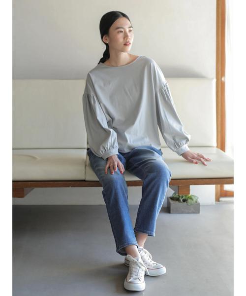 AMERICAN HOLIC(アメリカンホリック)の「袖ギャザーカットプルオーバー *●(Tシャツ/カットソー・レディース・ブラック/オフホワイト/サックスブルー/ライトベージュ・M/L)」の20枚目の写真