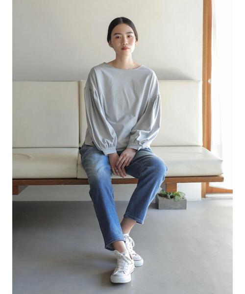 AMERICAN HOLIC(アメリカンホリック)の「袖ギャザーカットプルオーバー *●(Tシャツ/カットソー・レディース・ブラック/オフホワイト/サックスブルー/ライトベージュ・M/L)」の19枚目の写真