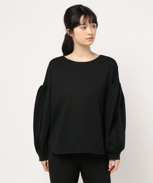AMERICAN HOLIC(アメリカンホリック)の「袖ギャザーカットプルオーバー *●(Tシャツ/カットソー・レディース・ブラック/オフホワイト/サックスブルー/ライトベージュ・M/L)」の8枚目の写真