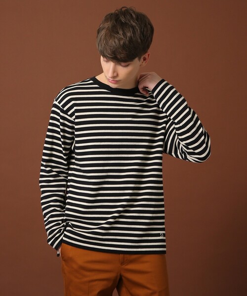DRESSTERIOR（ドレステリア）の「【Safari12月号掲載】BUGISフレンチジャージーボーダーカットソー（Tシャツ/カットソー・メンズ・ブラック系2/アイボリー系2・91/92/90）」の6枚目の写真